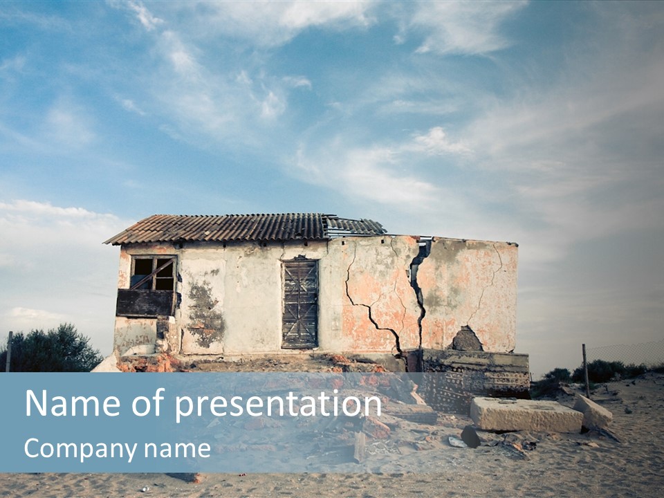 Destroyed Building PowerPoint Template