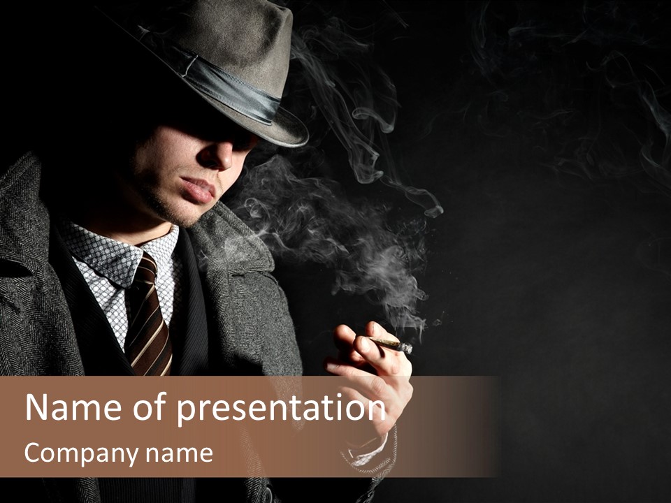 Smoke Man PowerPoint Template