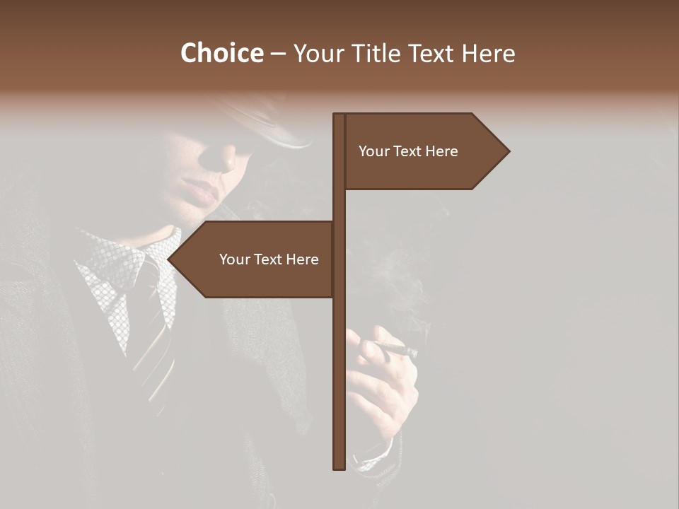 Smoke Man PowerPoint Template