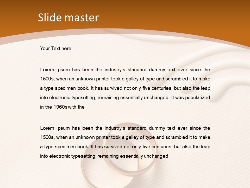 Invitation Wedding Paper PowerPoint Template