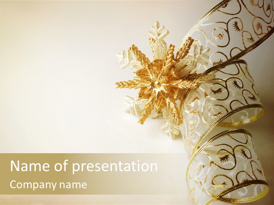 Christmas Golden PowerPoint Template