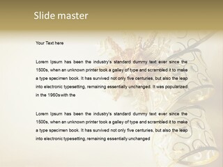 Christmas Golden PowerPoint Template
