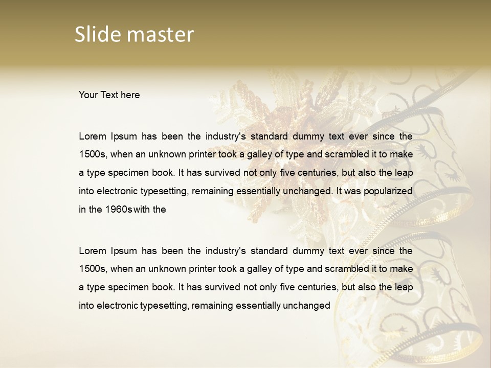 Christmas Golden PowerPoint Template