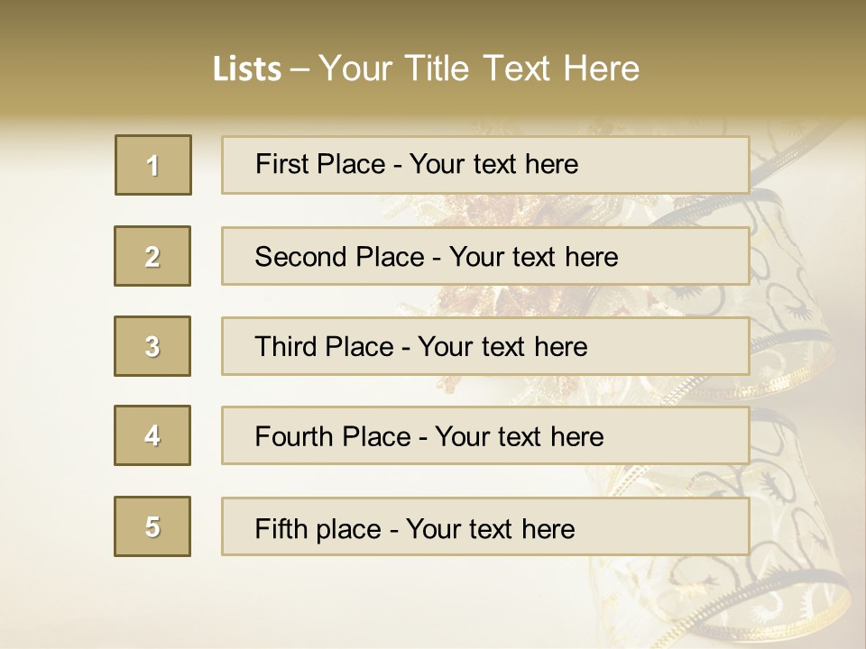 Christmas Golden PowerPoint Template