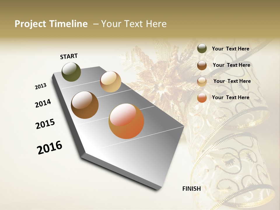 Christmas Golden PowerPoint Template