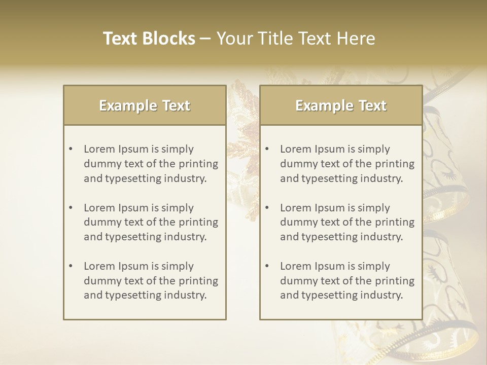 Christmas Golden PowerPoint Template