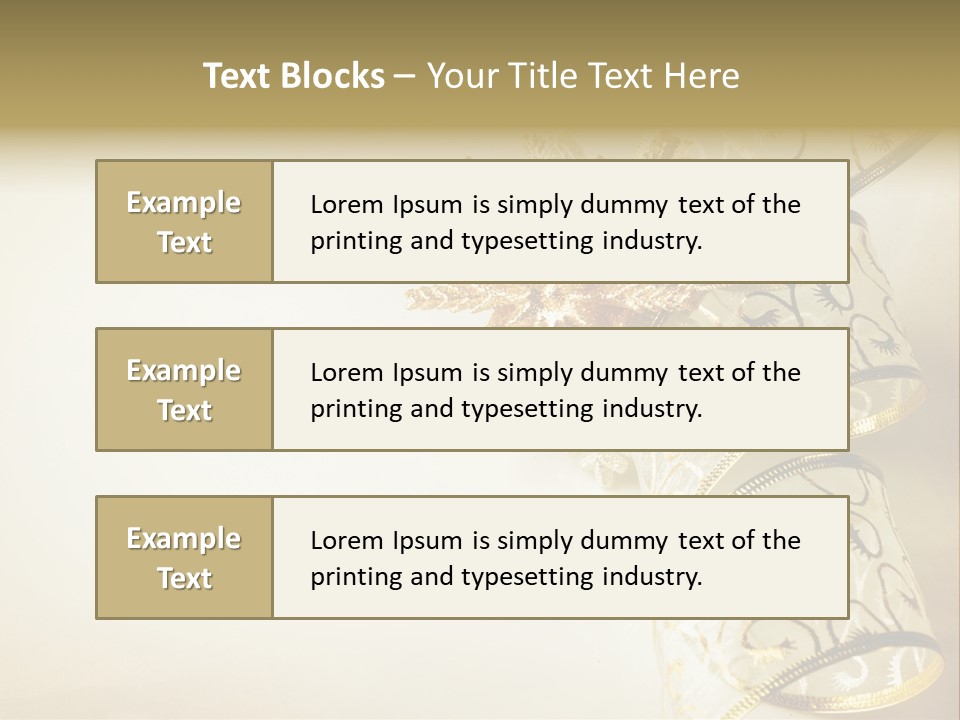 Christmas Golden PowerPoint Template