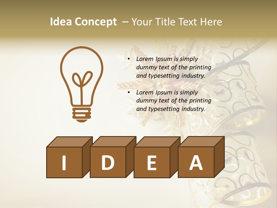 Christmas Golden PowerPoint Template