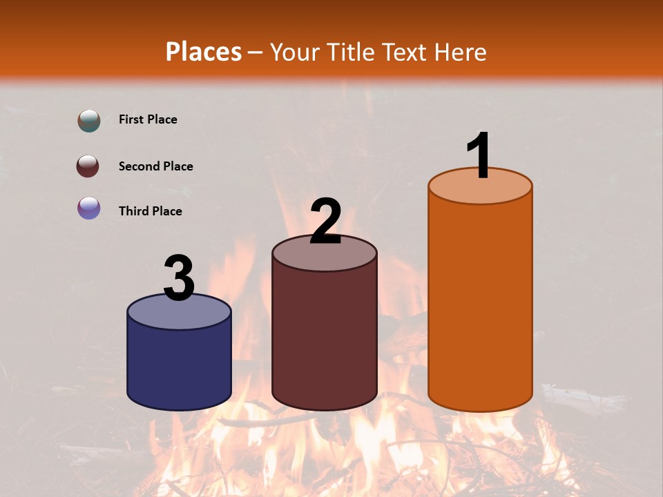 Light Flame Camp PowerPoint Template