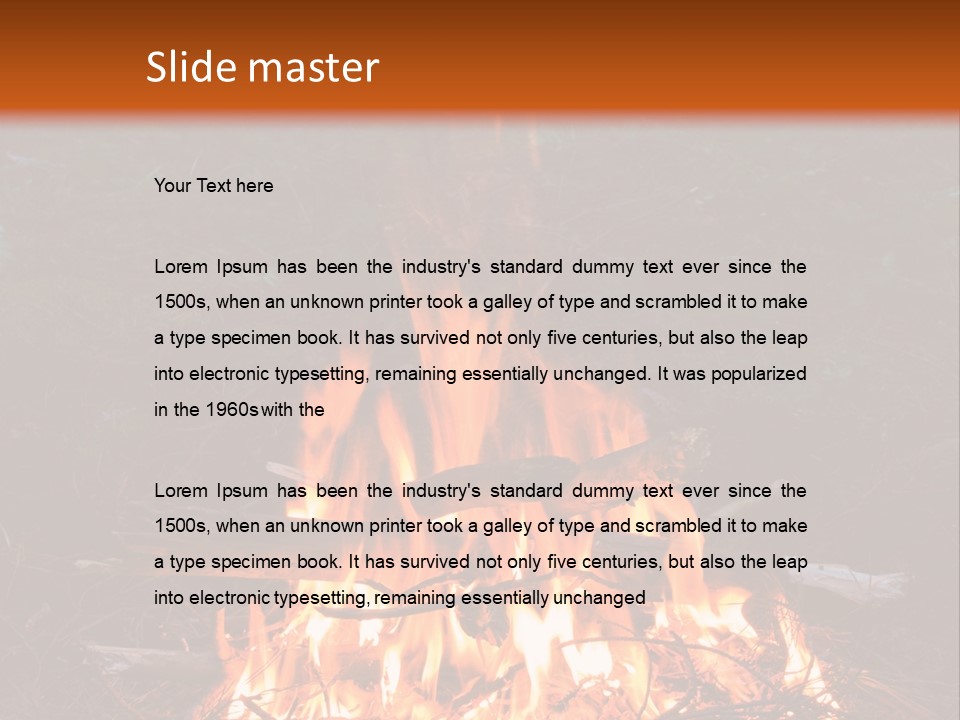 Light Flame Camp PowerPoint Template