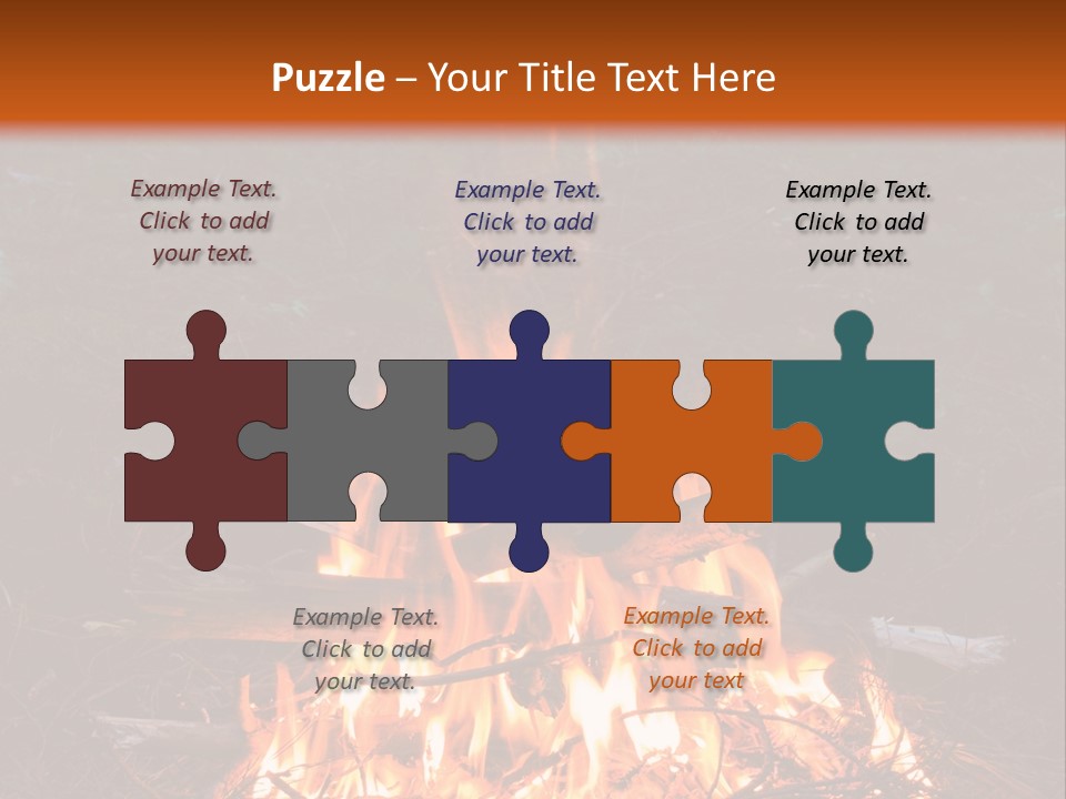 Light Flame Camp PowerPoint Template
