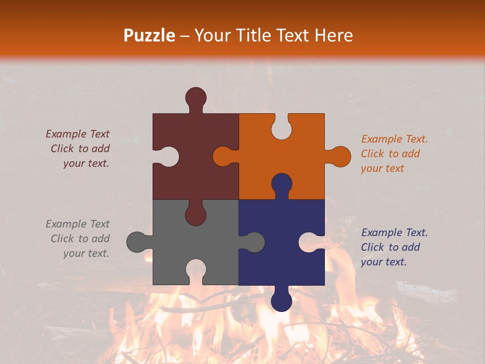 Light Flame Camp PowerPoint Template