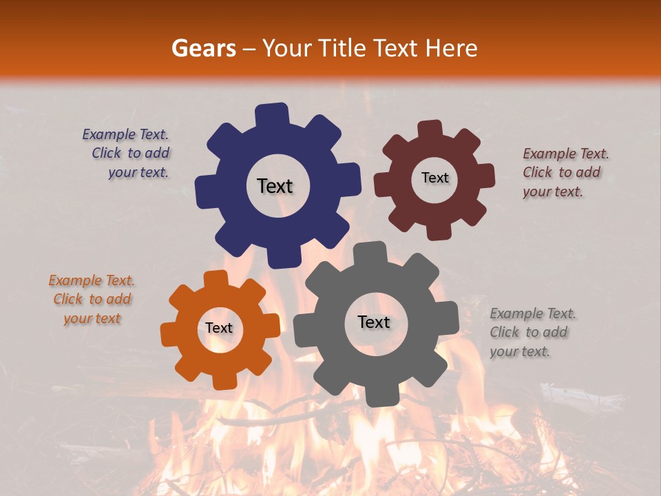 Light Flame Camp PowerPoint Template