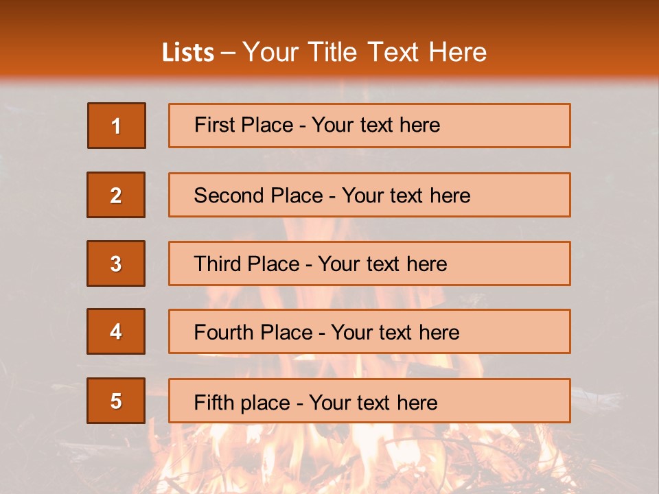 Light Flame Camp PowerPoint Template