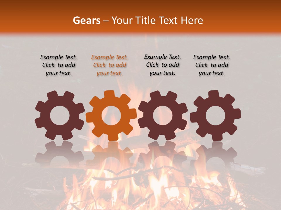 Light Flame Camp PowerPoint Template