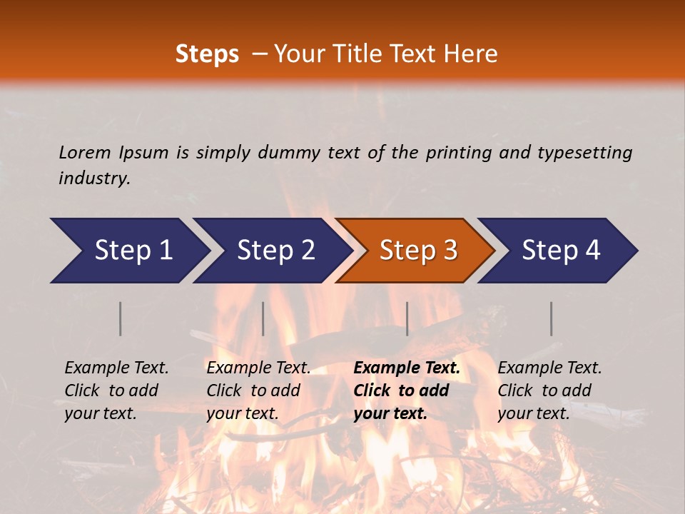 Light Flame Camp PowerPoint Template