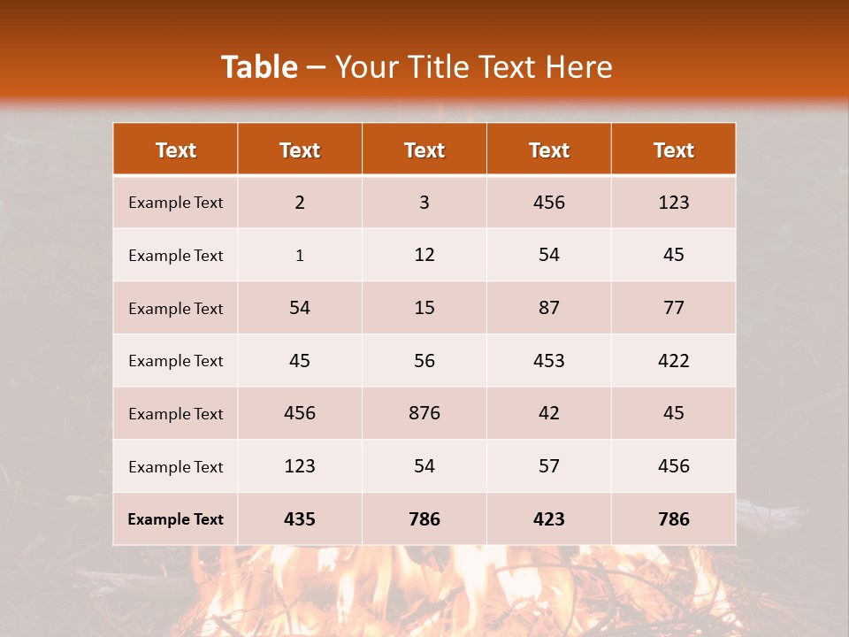 Light Flame Camp PowerPoint Template