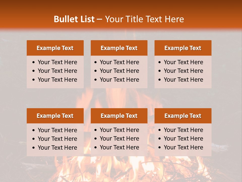 Light Flame Camp PowerPoint Template