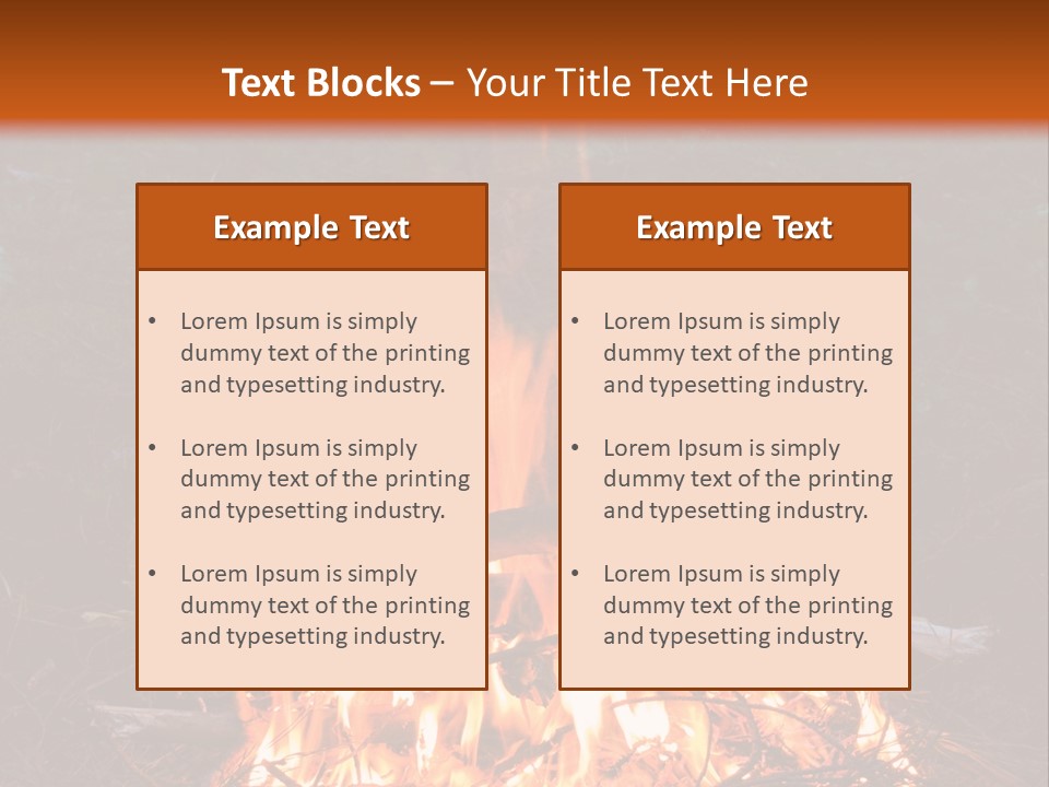 Light Flame Camp PowerPoint Template