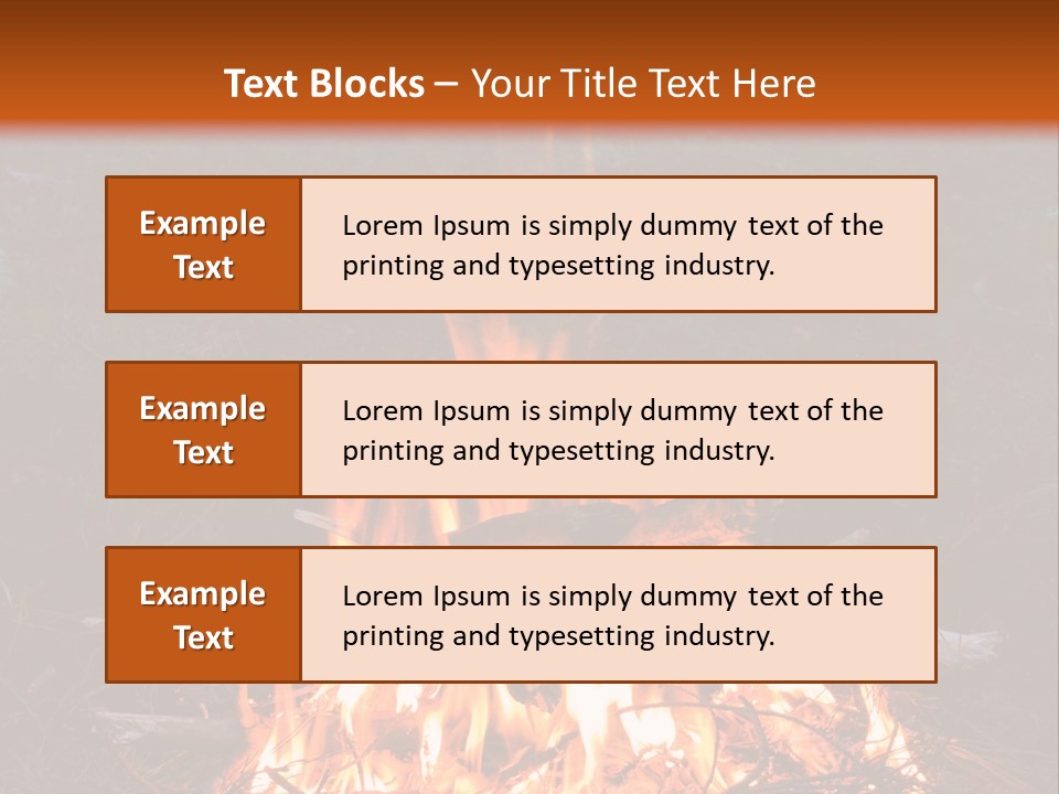 Light Flame Camp PowerPoint Template