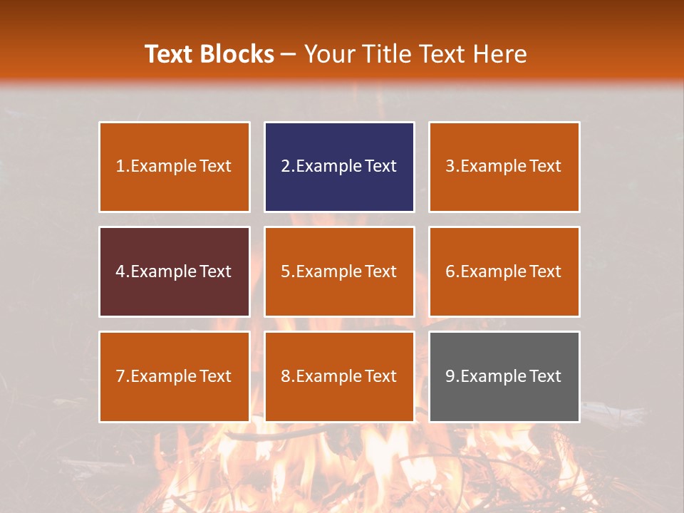 Light Flame Camp PowerPoint Template