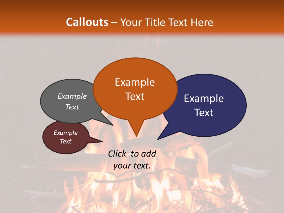 Light Flame Camp PowerPoint Template