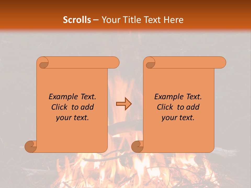 Light Flame Camp PowerPoint Template