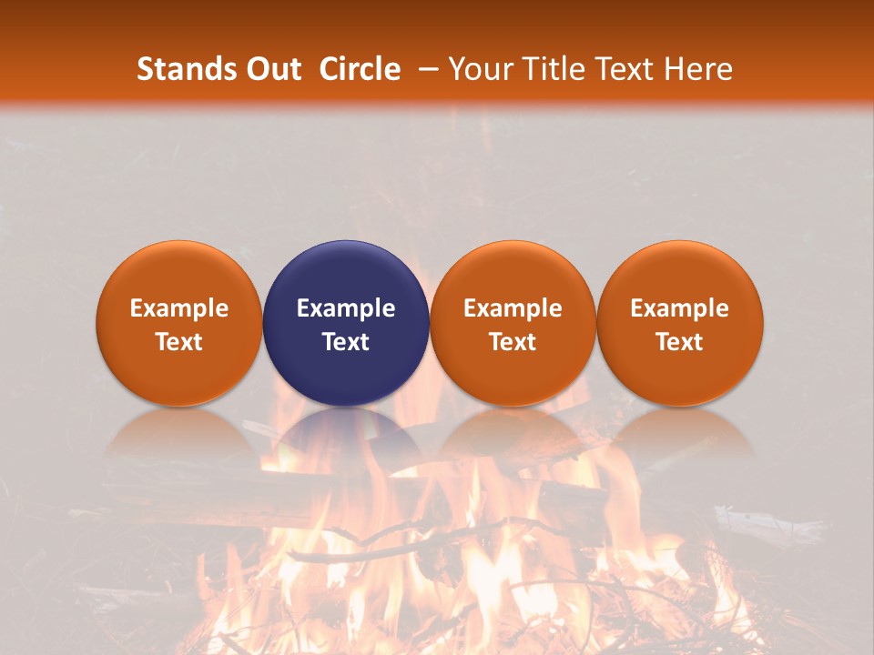 Light Flame Camp PowerPoint Template