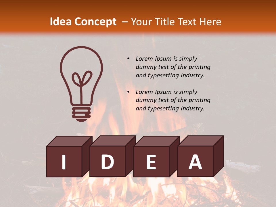 Light Flame Camp PowerPoint Template