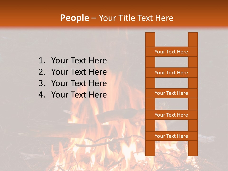 Light Flame Camp PowerPoint Template