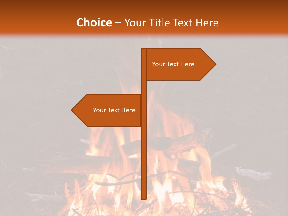 Light Flame Camp PowerPoint Template