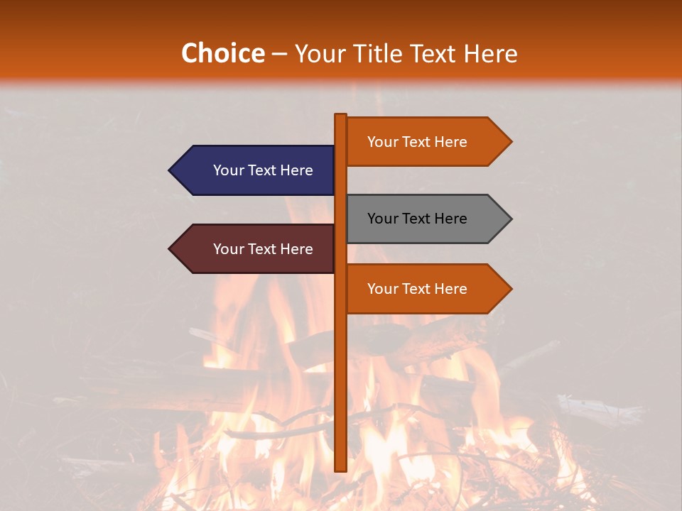 Light Flame Camp PowerPoint Template