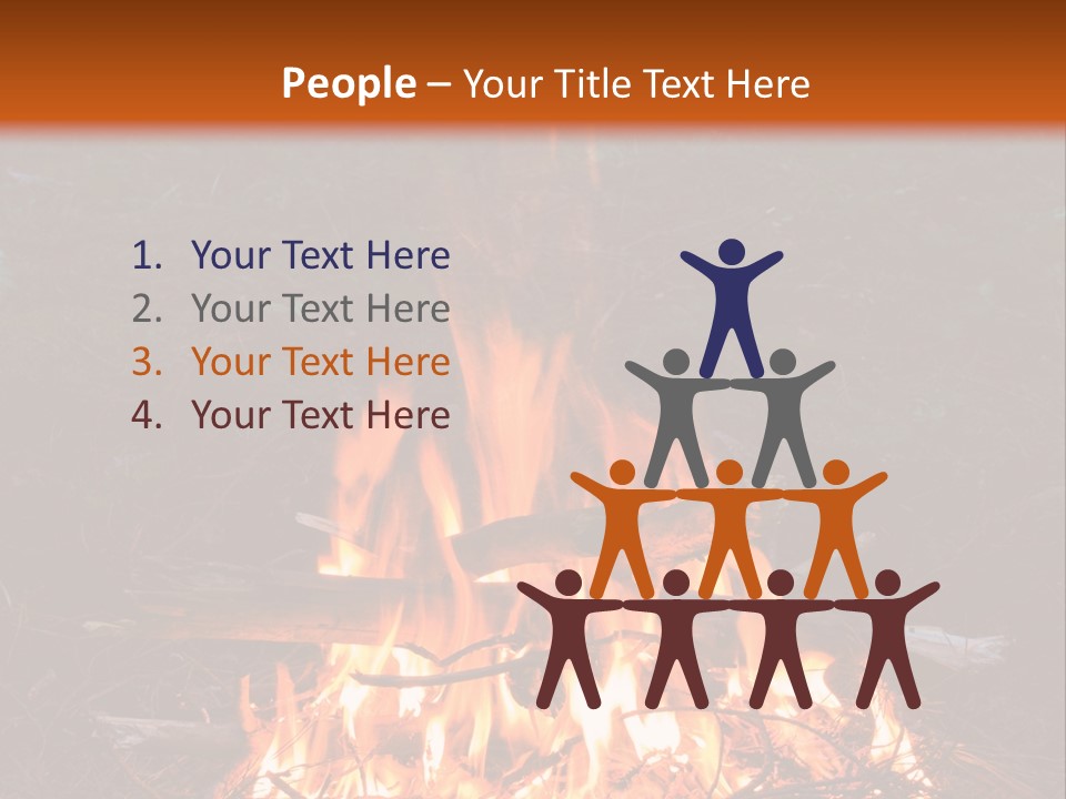 Light Flame Camp PowerPoint Template