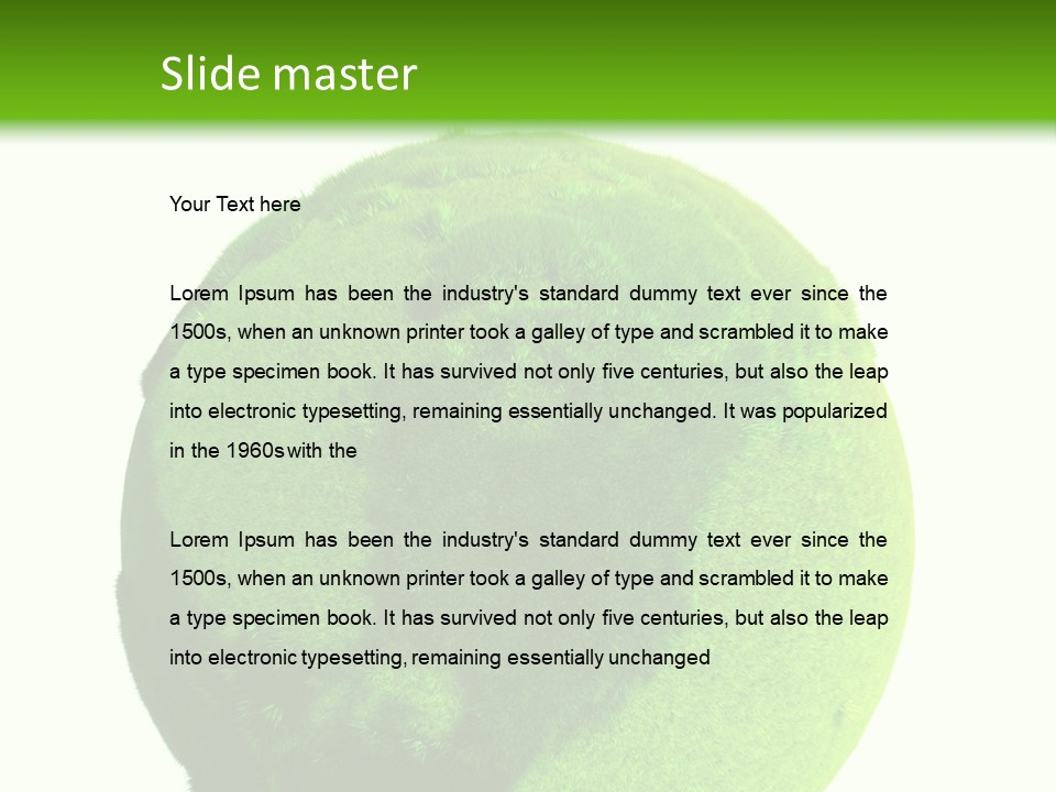 Grüne Erde PowerPoint Template