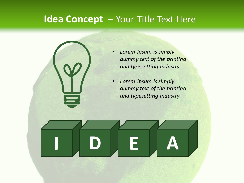 Grüne Erde PowerPoint Template