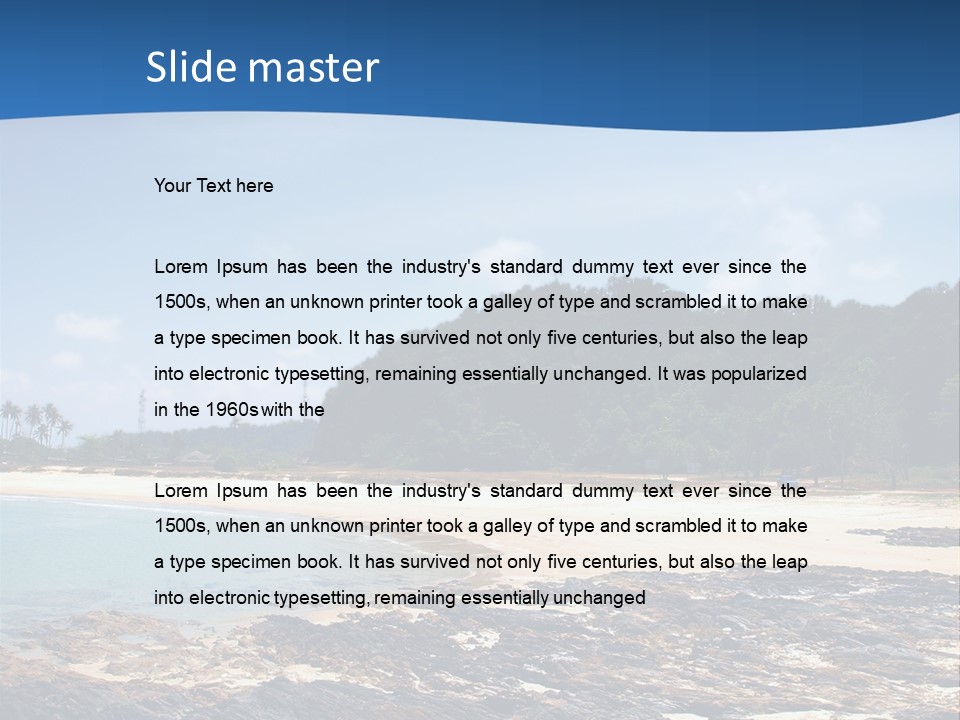 Water Pacific Village PowerPoint Template