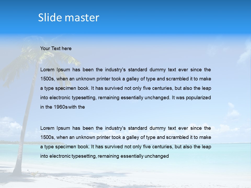 Caribbean Beach PowerPoint Template
