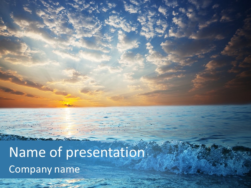 Beautiful Sea PowerPoint Template