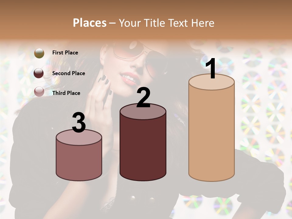 Woman Sunglasses PowerPoint Template