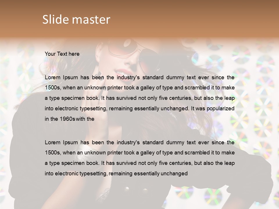 Woman Sunglasses PowerPoint Template