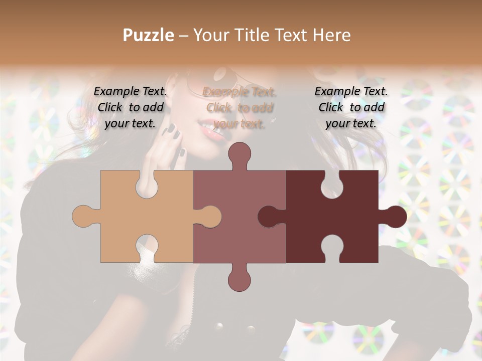 Woman Sunglasses PowerPoint Template