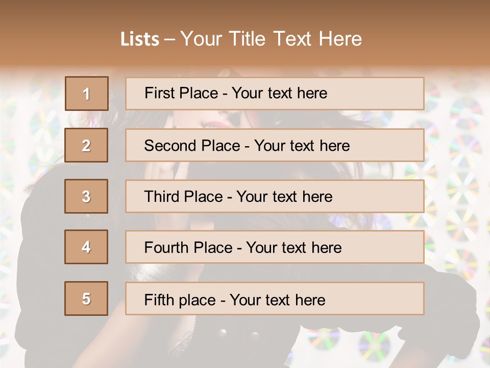 Woman Sunglasses PowerPoint Template