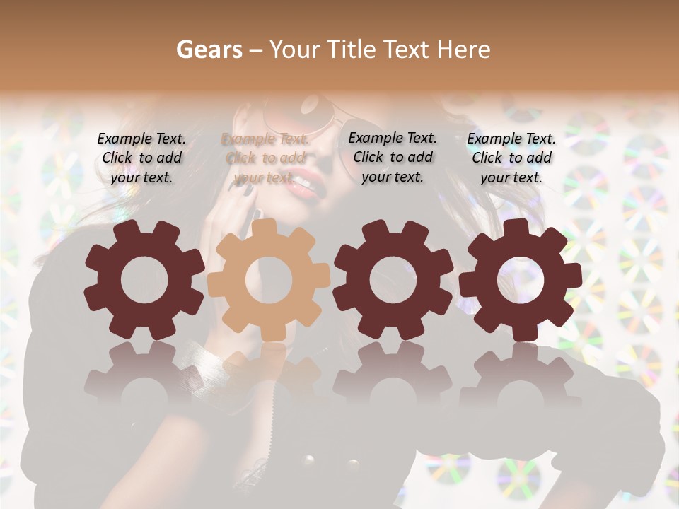 Woman Sunglasses PowerPoint Template