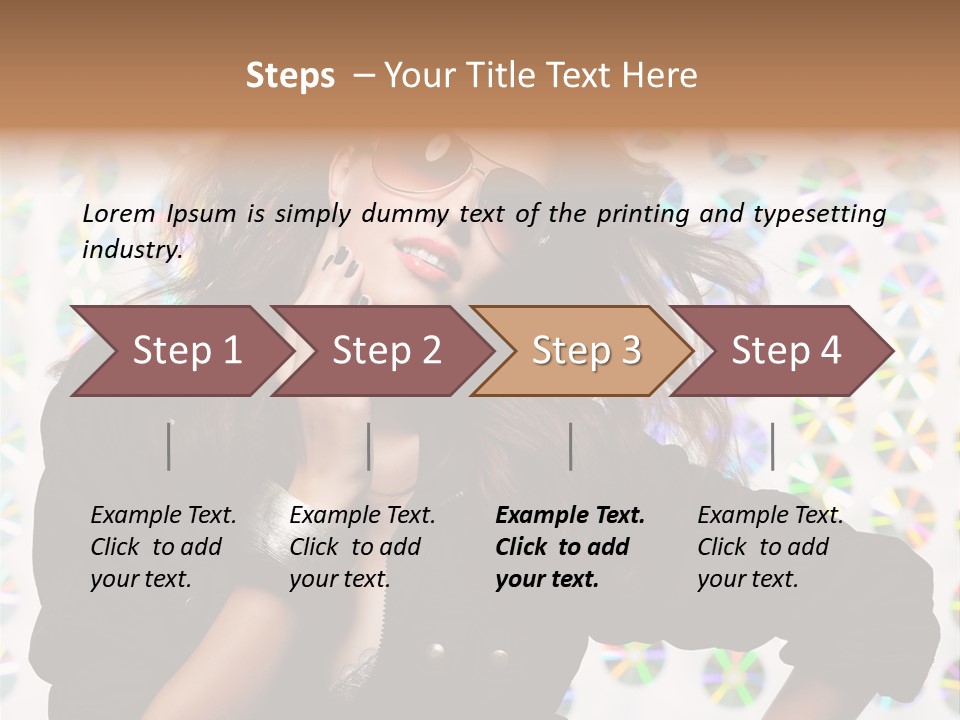 Woman Sunglasses PowerPoint Template