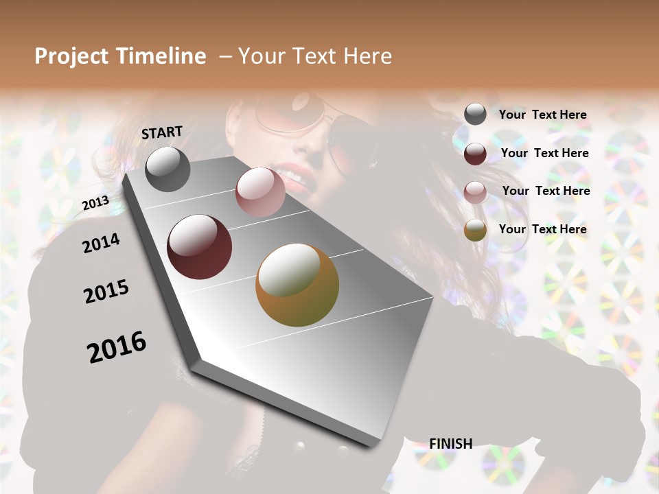 Woman Sunglasses PowerPoint Template