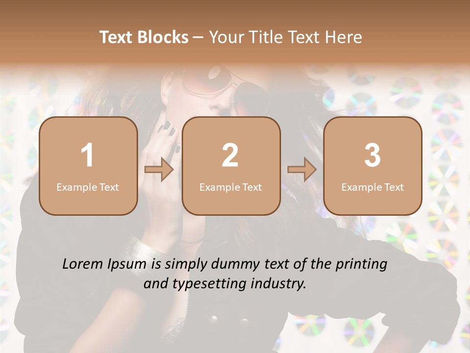 Woman Sunglasses PowerPoint Template