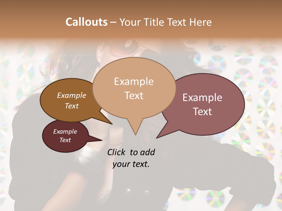 Woman Sunglasses PowerPoint Template