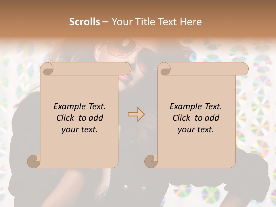 Woman Sunglasses PowerPoint Template