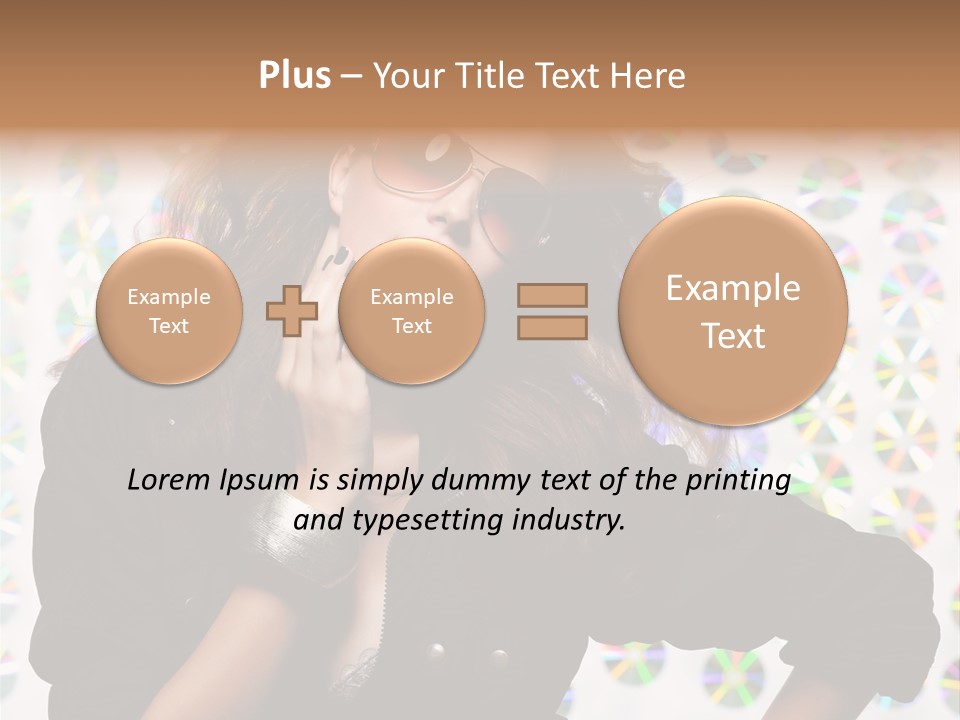 Woman Sunglasses PowerPoint Template