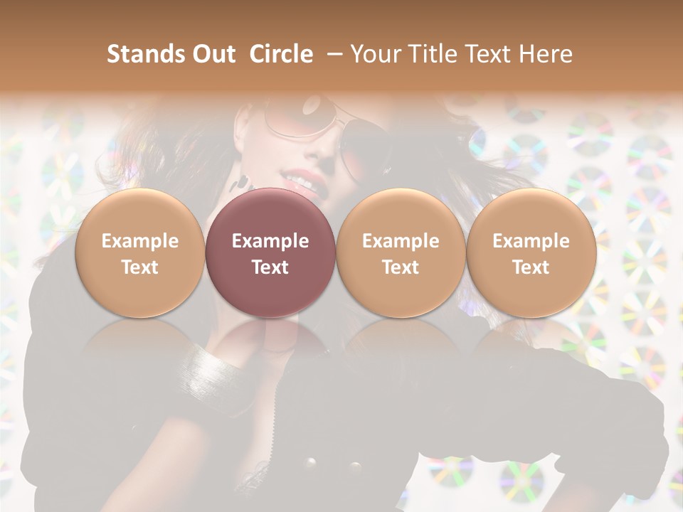 Woman Sunglasses PowerPoint Template